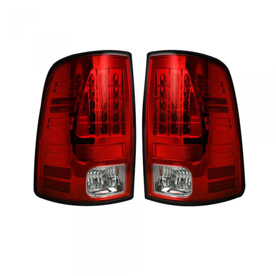 Dodge RAM 1500 09-18 (Replaces OEM Halogen) Tail Lights LED in Red