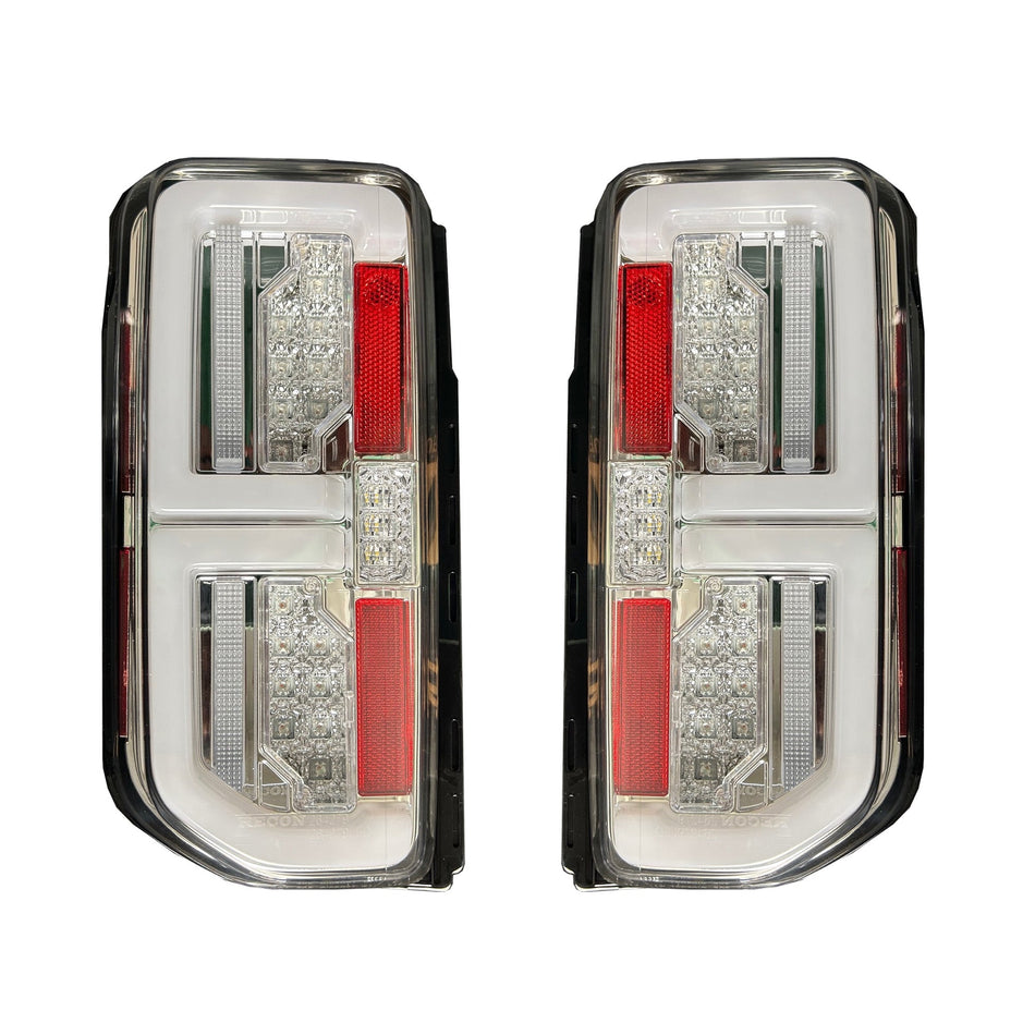 Ford 21-24 BRONCO (Replaces OEM Factory Installed HALOGEN Tail Lights)High-Powered OLED Bar Style Running & LED Brake Lights, Includes OLED Startup Sequence - Clear Lens