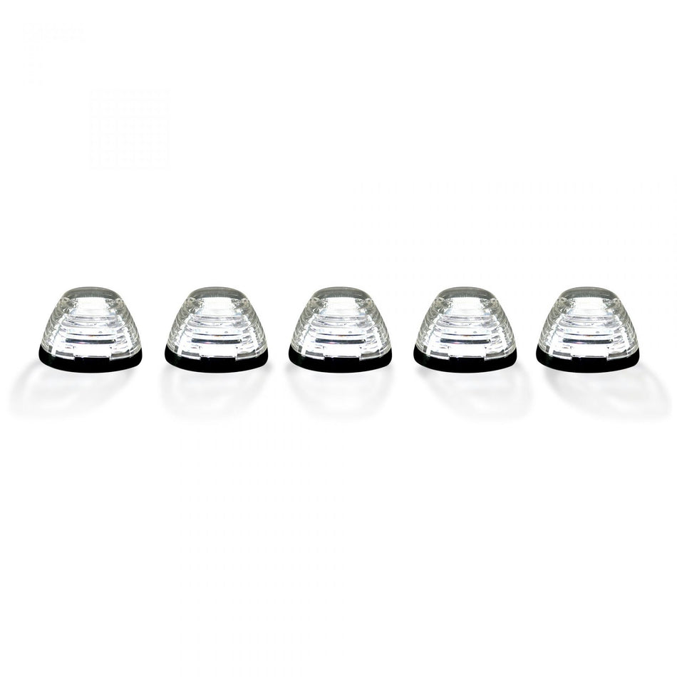 Ford Super Duty 99-16 5 Piece Cab Light Set LED Clear Lens in Amber - (Attn: This part is for trucks that DID NOT come with factory installed cab roof lights)