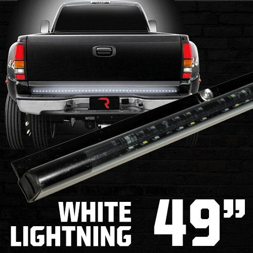49" "White Lightning" Tailgate Bar LED Brake Lights Red & LED Reverse Lights White