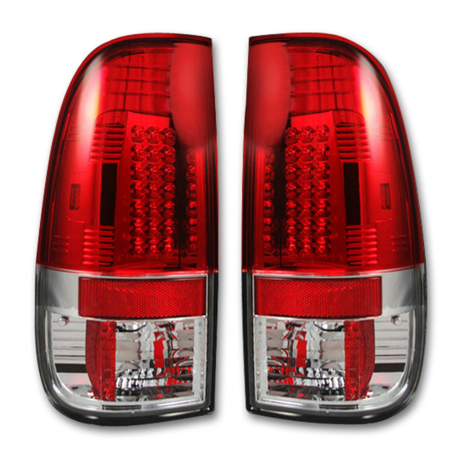 Ford F150 97-03 Tail Lights LED in Red Lens