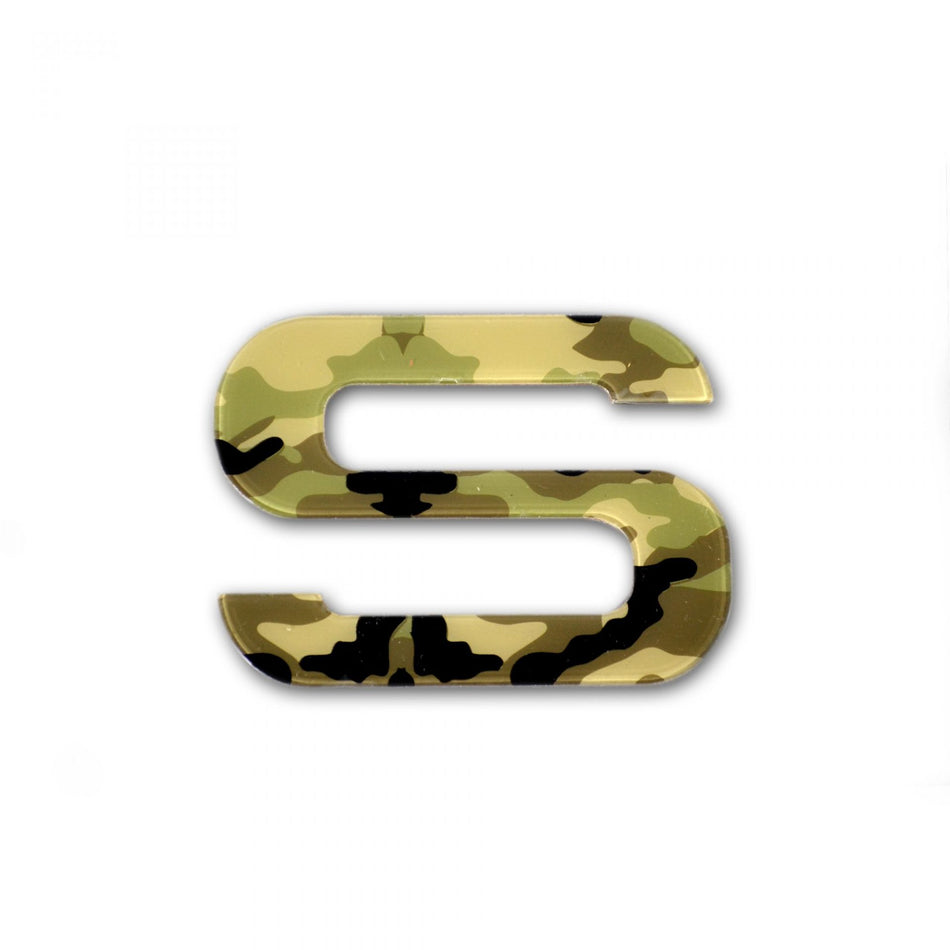 Ford Super Duty 08-16 3-Piece Set (Front HOOD - Rear TAILGATE - Interior DASHBOARD) Acrylic Emblem Inserts in Desert Camo
