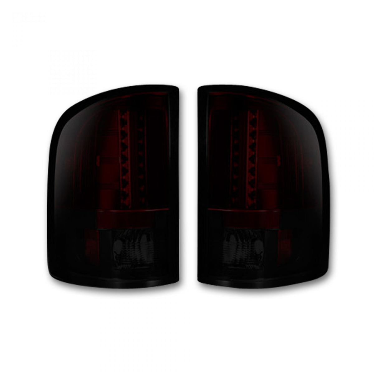 DARK RED SMOKED LED Tail Lights 07-13 GMC SIERRA 1500/2500/3500 Single Wheel ONLY