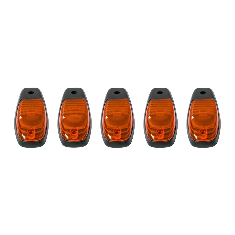 Dodge RAM HD 2500/3500 19-24 5-Piece Cab Roof Light Set LED Amber Lens in Amber (Fresh Install Only)