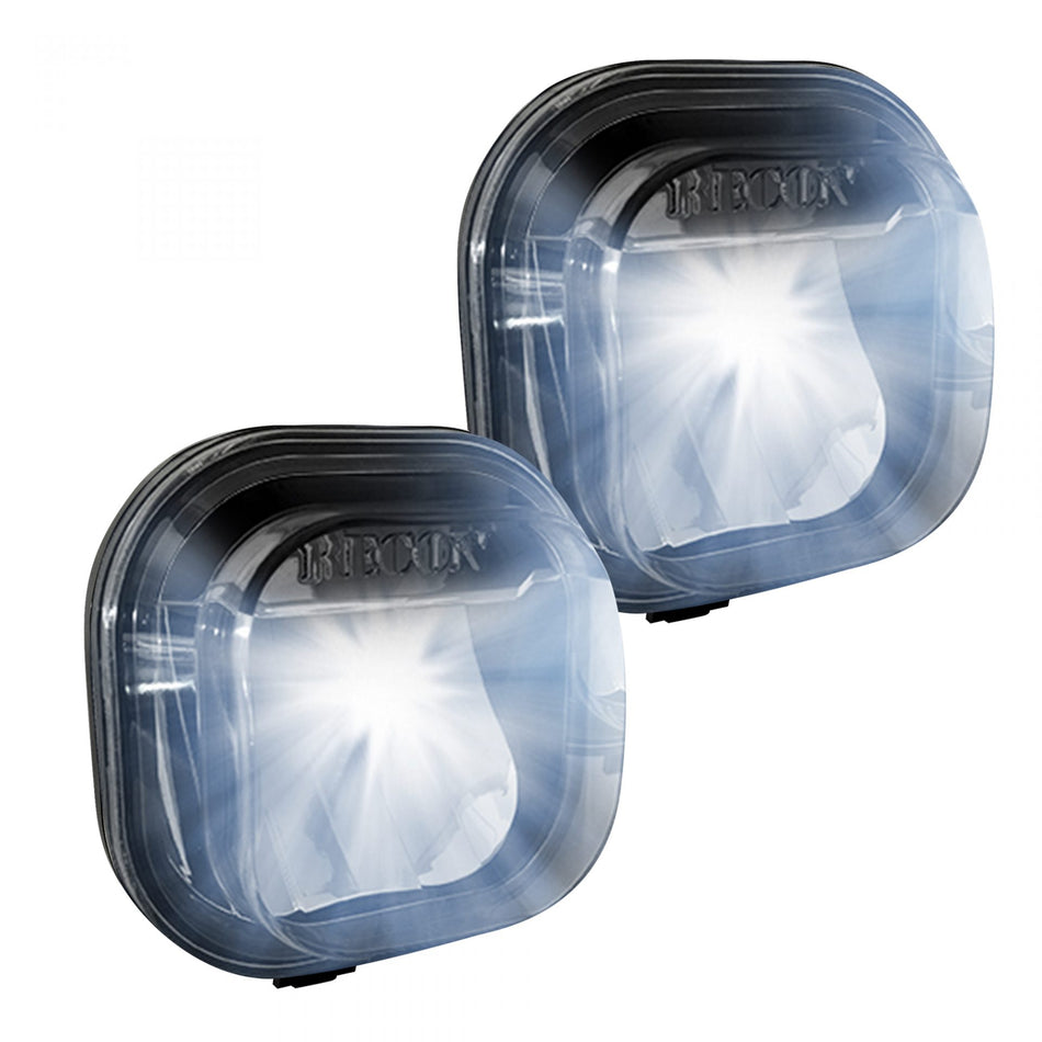 Ford Super Duty 11-16 2-Piece Fog Lights Set in Clear & Chrome