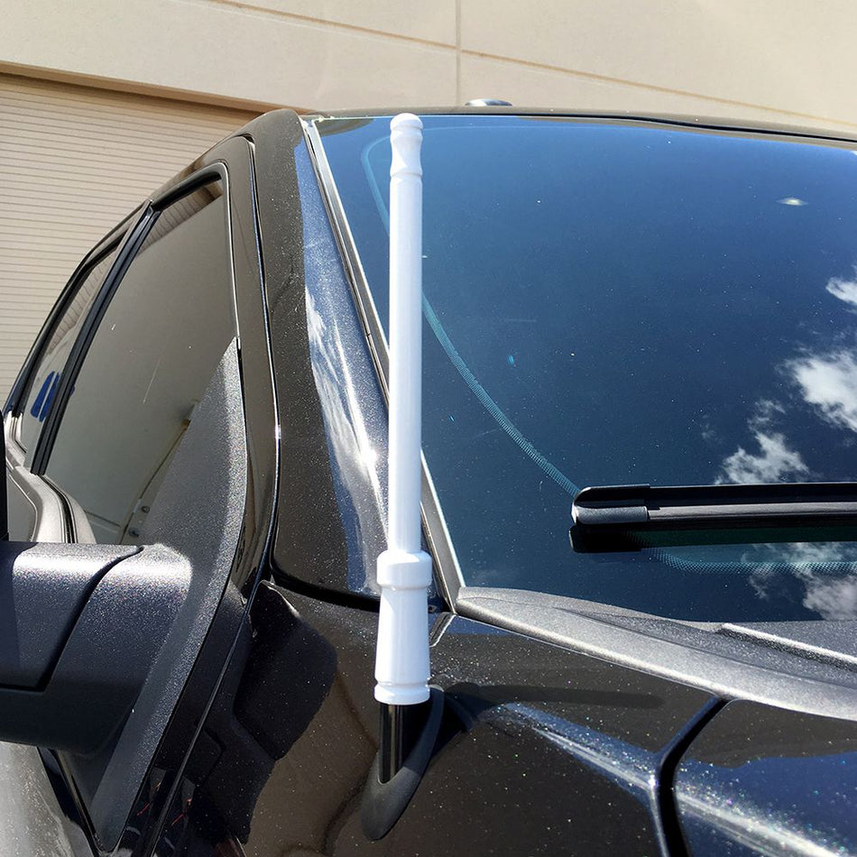 Aluminum 8" Antenna (Fits OEM Factory Threaded Antenna) in White