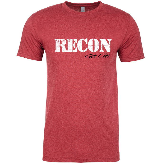 RECON Red Shirt with White Rock Print Shirt