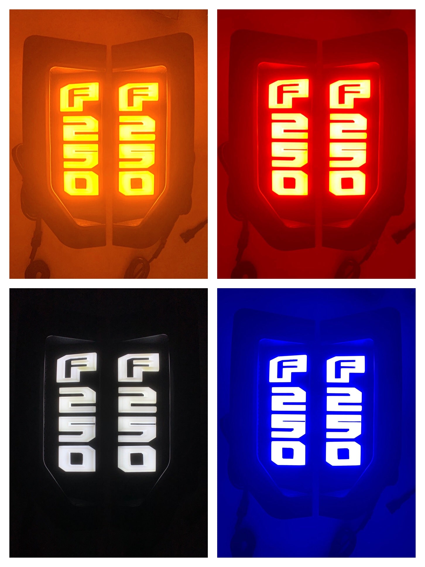 17-19 Superduty F450 Illuminated Emblems in Chrome