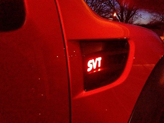 Ford SVT Raptor 09-14 Illuminated Emblems Black in Red Illumination