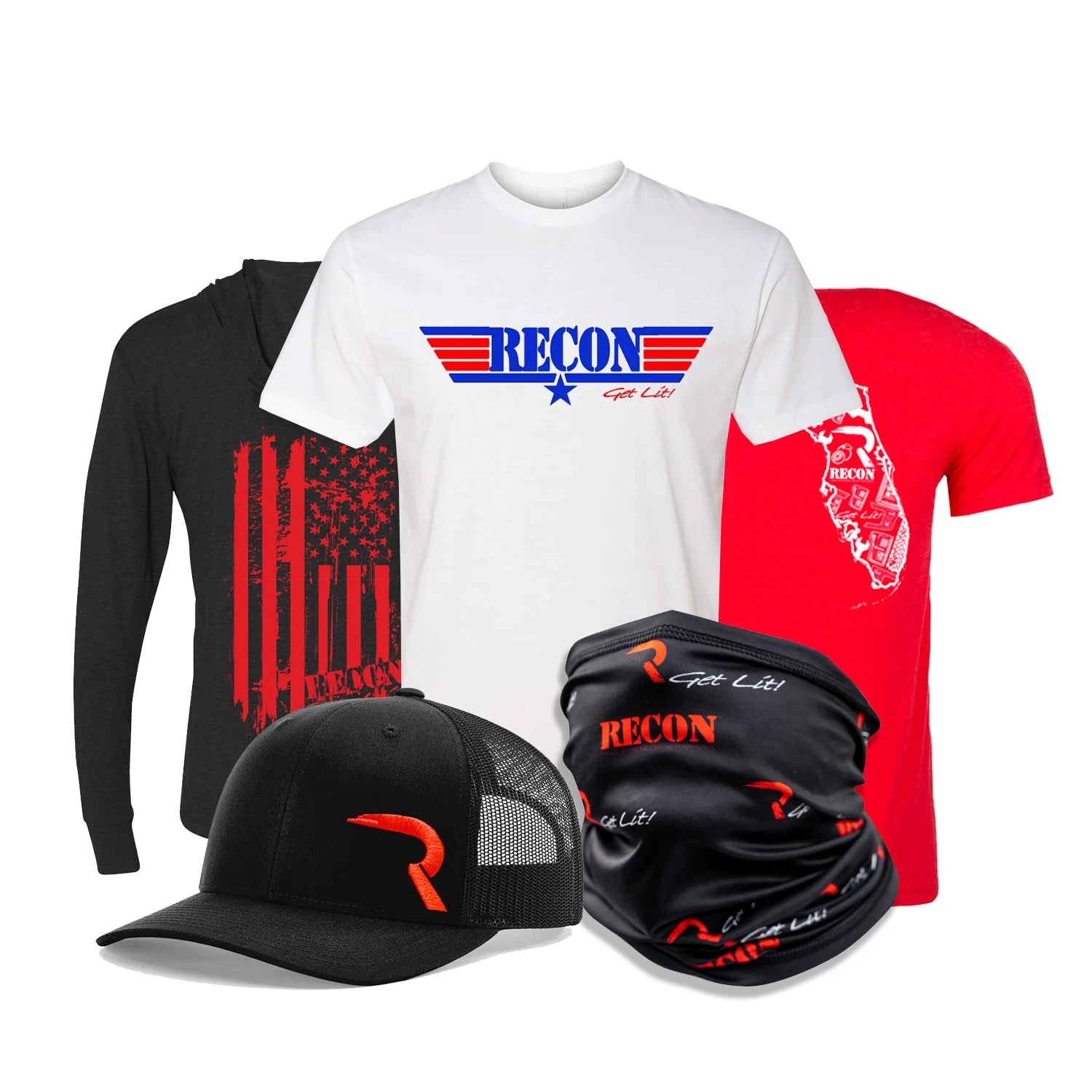 Recon Baseball Jersey - Black / Red Camo