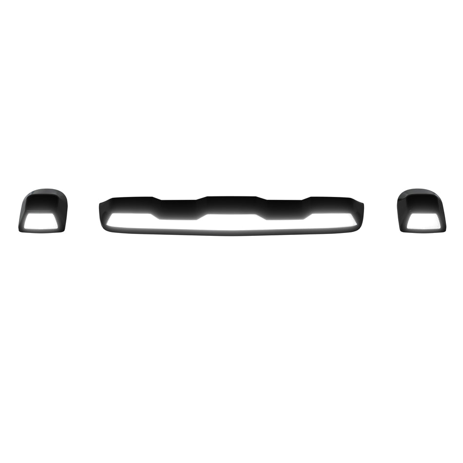 GMC & Chevy 20-24 (4th GEN Body Style) Heavy-Duty (3-Piece Set) Clear Cab Roof Light Lens with White LED’s - (Attn: This part is for trucks that DID NOT come with factory installed cab roof lights)