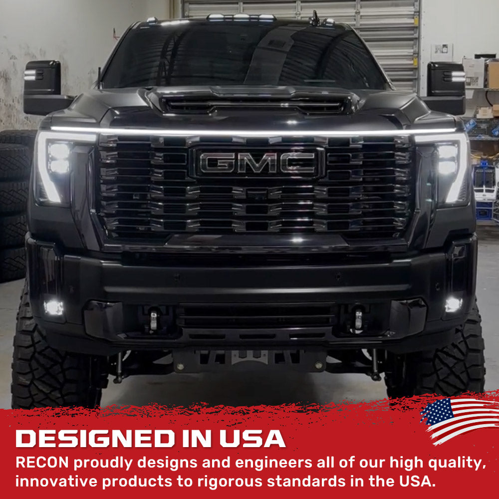 High Power DRL Hood LED Light with Start-up Sequence in White or Amber ...