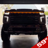 High Power DRL Hood LED Light with Start-up Sequence in White or Amber - Multiple Sizes - AMBER / 59"