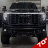 High Power DRL Hood LED Light with Start-up Sequence in White or Amber - Multiple Sizes - WHITE / 70"