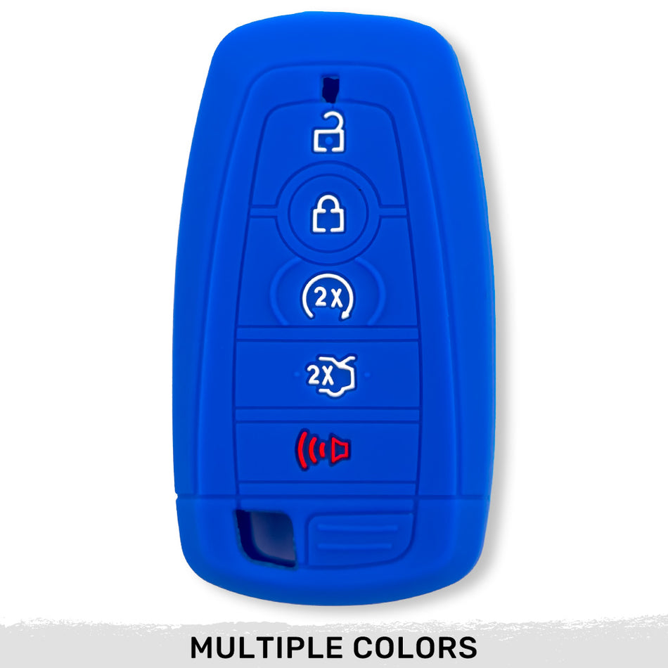 Ford 18-25 F150, Raptor & Super Duty 1-Piece 100% Silicone Rubber Smart Key Fob Cover - Multiple Colors