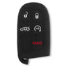 Dodge 13-18 RAM (1500, 2500, 3500) 1-Piece 100% Silicone Rubber Key Fob Cover - Multiple Colors - BLACK