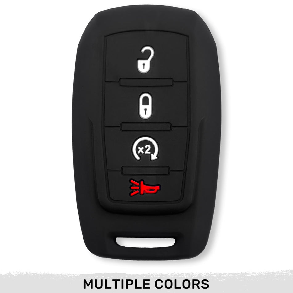 Dodge 19-25 RAM (1500, 2500, 3500) 1-Piece 100% Silicone Rubber Key Fob Cover - Multiple Colors