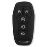 Ford 14-17 F150, Raptor & Super Duty 1-Piece 100% Silicone Rubber Smart Key Fob Cover - Multiple Colors - BLACK