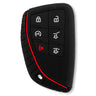 GMC 21-26 Yukon, XL, Denali & 22-26 Hummer EV & Chevy 21-26 Tahoe/Suburban 100% Silicone Rubber Key Fob Cover Premium Quality - Multiple Colors - BLACK