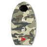Nissan 16-26 Titan & Frontier 1-Piece 100% Silicone Rubber 3-Button & 4-Button Key Fob Cover - Multiple Colors - 3-BUTTON OVAL / GREEN CAMO