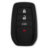 Toyota 21-26 Tundra & Tacoma 1-Piece 100% Silicone Rubber Key Fob Cover - Multiple Colors - BLACK