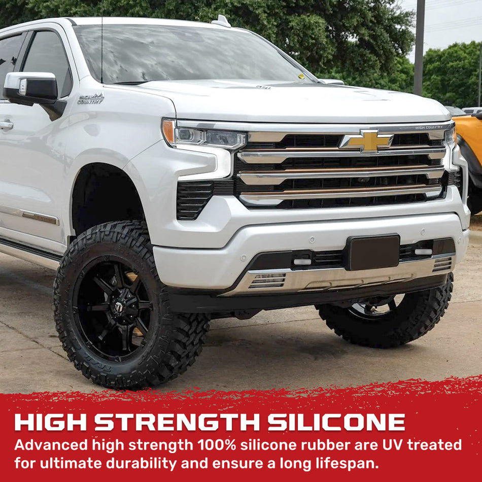Chevy 20-25 Silverado 1500 Tow Hook Covers 2-Piece Set of Silicone Covers Standard & LED Options - Multiple Colors