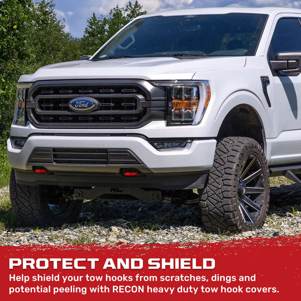 Ford 15-23 F150 & Raptor Tow Hook Covers 2-Piece Set of Silicone Cover ...