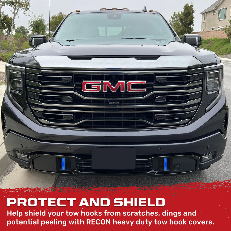 GMC 20-24 Sierra 2500/3500 Tow Hook Covers 2-Piece Set of Silicone Covers Standard & LED Options - Multiple Colors