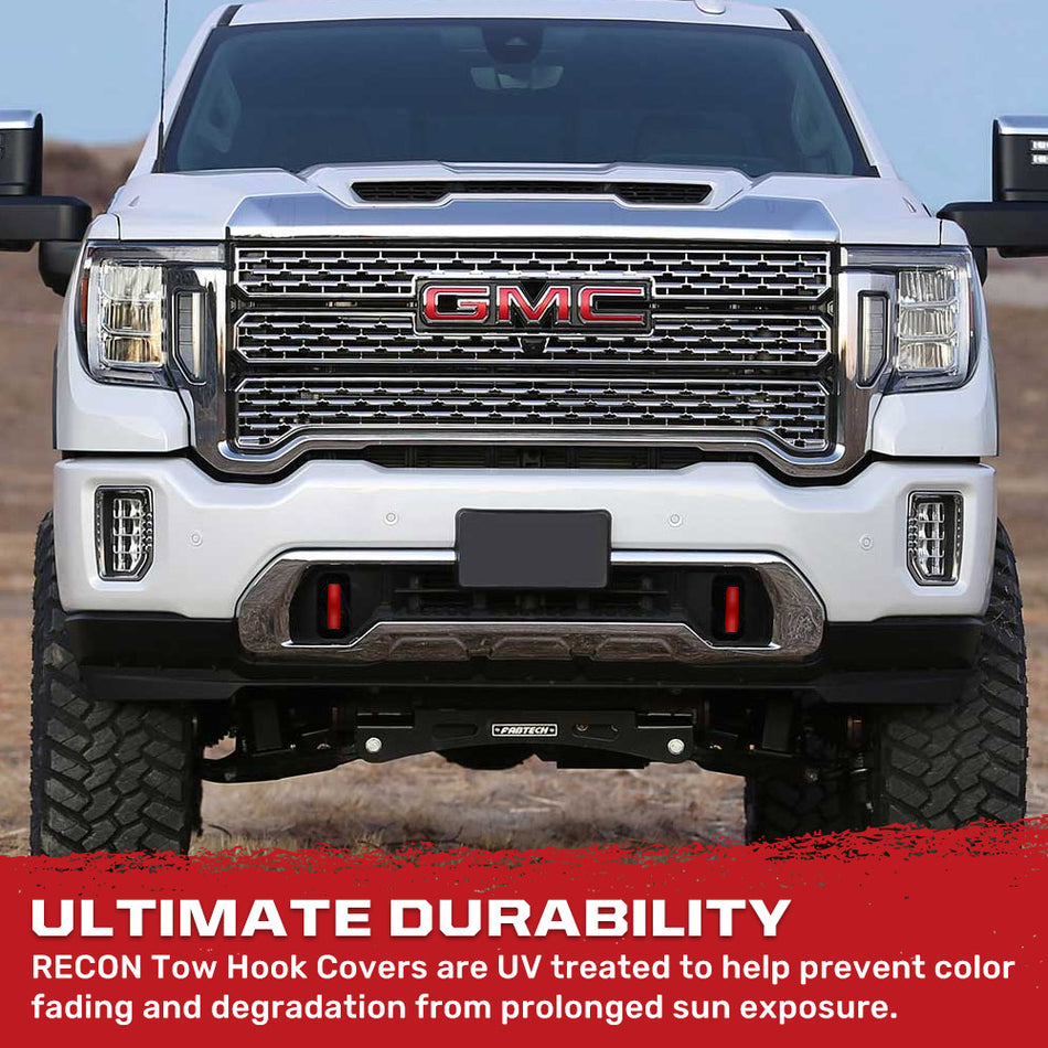 GMC 20-24 Sierra 1500 Tow Hook Covers 2-Piece Set of Silicone Covers Standard & LED Options - Multiple Colors