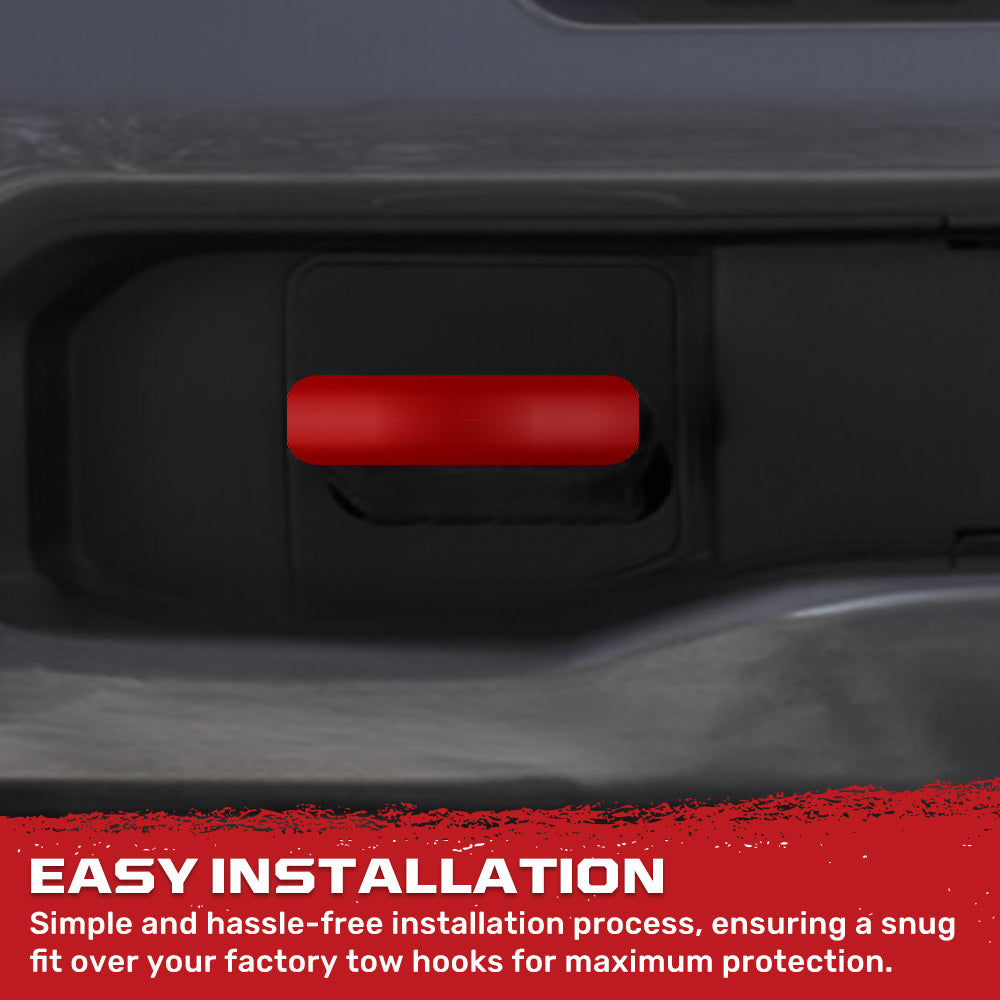 2024 Chevy Silverado 1500 Accessories Red Tow Hook Covers For Chevy Silverado 1500 (2007-2025) - Front Hitch Accessories 2025 Chevy Silverado 1500 Accessories