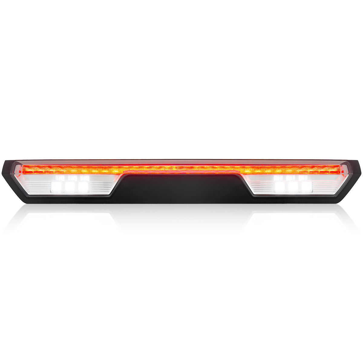 Triple Chrome 3rd Brake Light Trim Cover For 2015-2016 GMC Sierra 2500 3500 HD