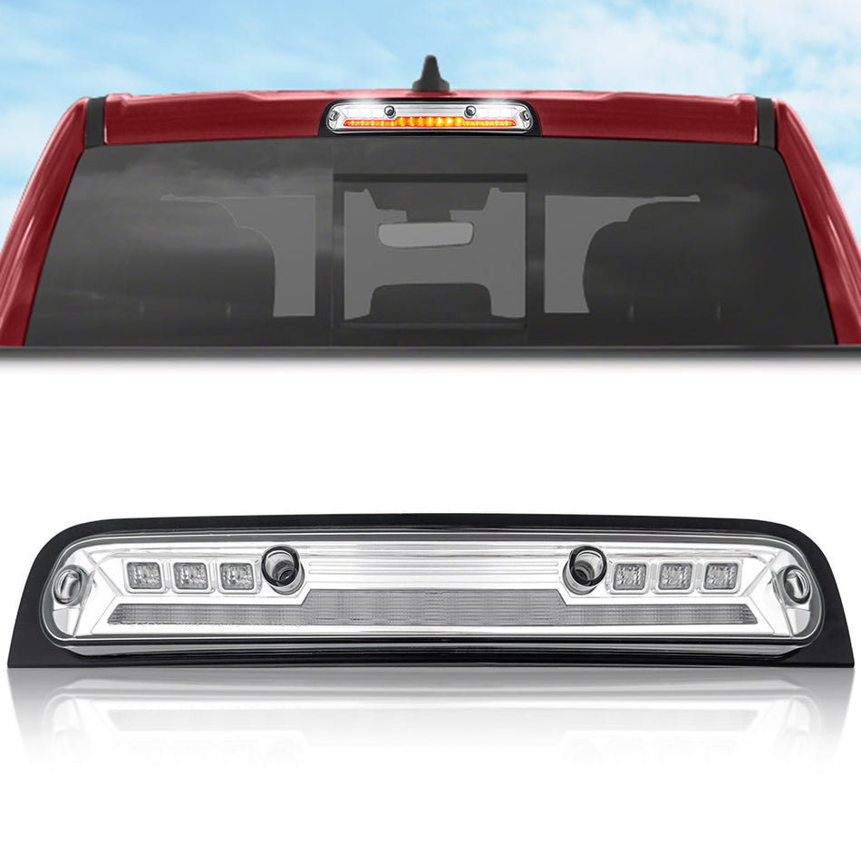 Dodge 19-24 RAM 1500 Red LED 3rd Brake Light Kit with White LED Cargo Lights and Clear Lens