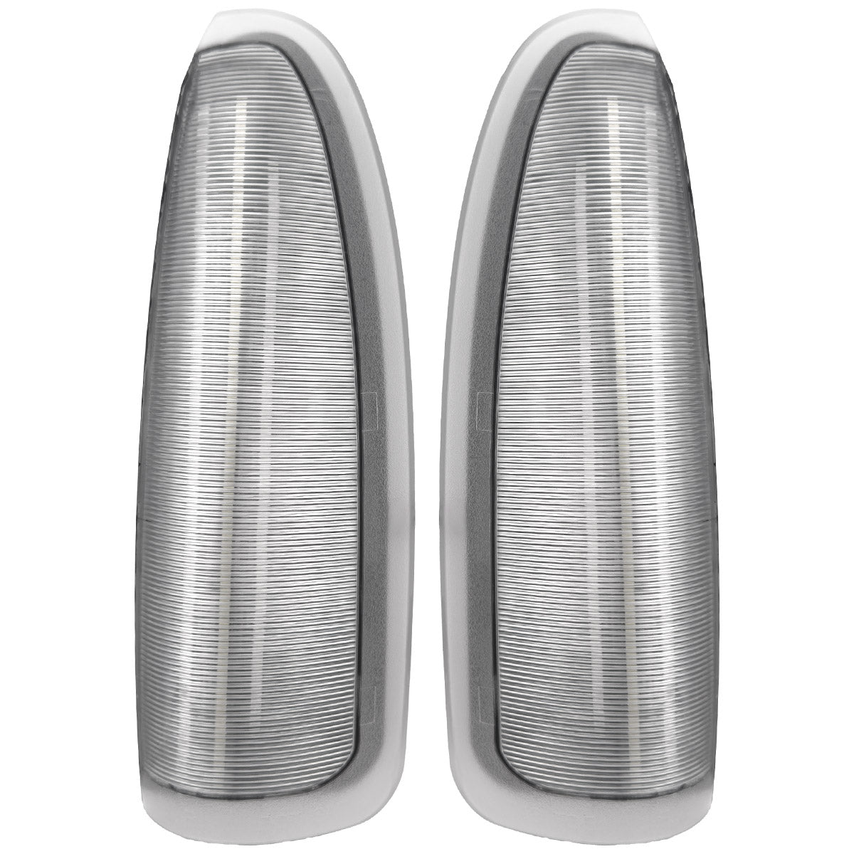 2003-07 Superduty Side Mirror Lenses (2-Piece Set) W/ LED White Turn Signals, Clear Lens 2003-07 Superduty Side Mirror Lenses (2-Piece Set) W/ LED White Turn Signals, Clear Lens