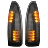 Ford Super Duty & Excursion 03-07 LED Side Mirror Lenses Running Lights & Turn Signals - Multiple Options - AMBER DRL & TURN SIGNALS / SMOKED
