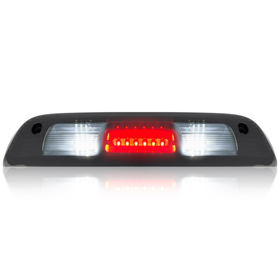 GMC Sierra & Chevy Silverado 3rd GEN 1500 14-18 ULTRA HIGH POWER Red CREE XML Red LED 3rd Brake Light with White LED Cargo Lights with Smoked Lens