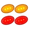 Ford Super Duty 99-10 Amber & Red Fender LED Lights (4-Piece Set) Smoked or Clear Lens - CLEAR