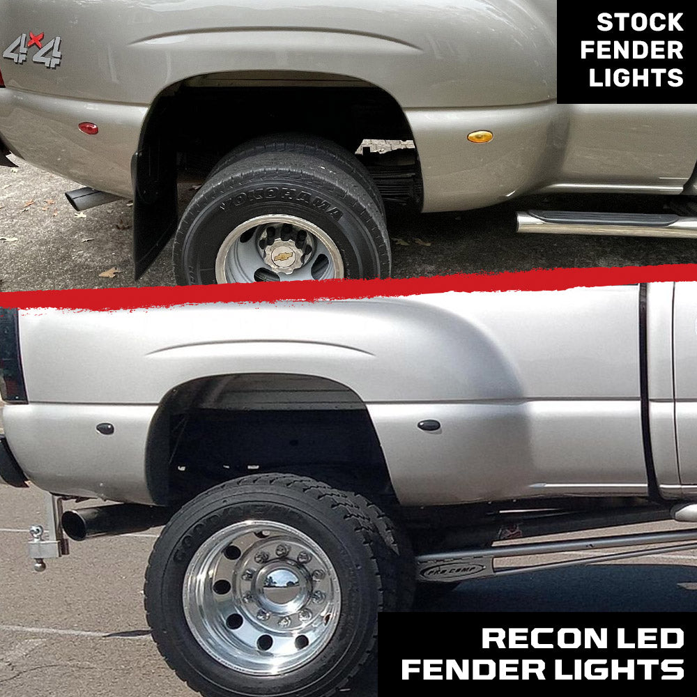4x Smoked LED Side Marker Lights For 2020-2023 GMC Sierra 2500HD 3500HD – Front & Rear