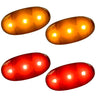 Ford 11-26 Super Duty Dually F350, F450 Fender LED Lights (4-Piece Set) - Multiple Lens & Colors - AMBER & RED / CLEAR
