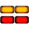 GMC Sierra & Chevy Silverado 15-26 (3rd & 4th Gen) Dually Fender Lights (4-Piece Set) - Multiple Lens & Colors - AMBER & RED / SMOKED