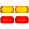 GMC Sierra & Chevy Silverado 15-26 (3rd & 4th Gen) Dually Fender Lights (4-Piece Set) - Multiple Lens & Colors - AMBER & RED / CLEAR