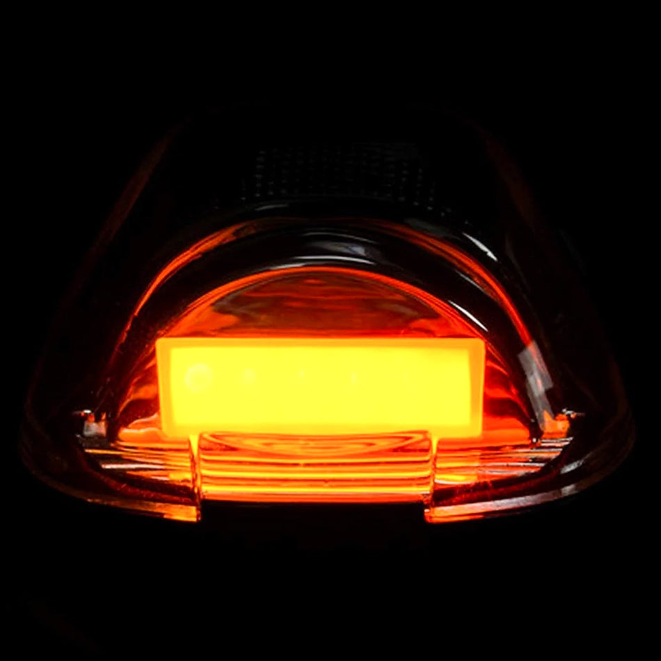 Ford Super Duty 99-16 5 Piece Cab Lights OLED Bar-Style Smoked Lens in Amber OLED - (ATTN: This part is for trucks that DID NOT come with factory installed cab roof lights)