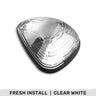Ford Super Duty 99-16 Single 1-Piece Cab Roof Light 2-Way Front & Rear Facing Ultra High-Power LEDs (ATTN: For Models That DID NOT Come With Factory Cab Lights) - Multiple Options - WHITE / CLEAR