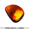 Ford Super Duty 99-16 Single 1-Piece Cab Roof Light 2-Way Front & Rear Facing Ultra High-Power LEDs (ATTN: For Models That DID NOT Come With Factory Cab Lights) - Multiple Options - AMBER / AMBER