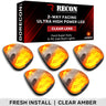 Ford 99-16 Super Duty 5-Pc Cab Roof Lights 2-Way Front & Rear Facing Ultra High-Power LED (ATTN: For Models That DID NOT Come With Factory Cab Lights) - Multiple Options - AMBER / CLEAR