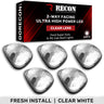 Ford 99-16 Super Duty 5-Pc Cab Roof Lights 2-Way Front & Rear Facing Ultra High-Power LED (ATTN: For Models That DID NOT Come With Factory Cab Lights) - Multiple Options - WHITE / CLEAR