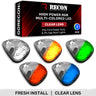 Ford 99-16 Super Duty 5-Piece Ultra Bright RGB Multi-Colored LED Cab Roof Lights Bluetooth App - Multiple Lens - CLEAR