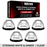 Ford Super Duty 99-16 5-Piece Cab Light Kit Strobe LED in White & Amber - Multiple Lens - CLEAR