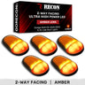 Dodge RAM Heavy-Duty 2500/3500 03-18 5 Piece Cab Roof Light Set 2-Way Front & Rear Facing Ultra High-Power LEDs Multiple Lens & Colors - AMBER / AMBER