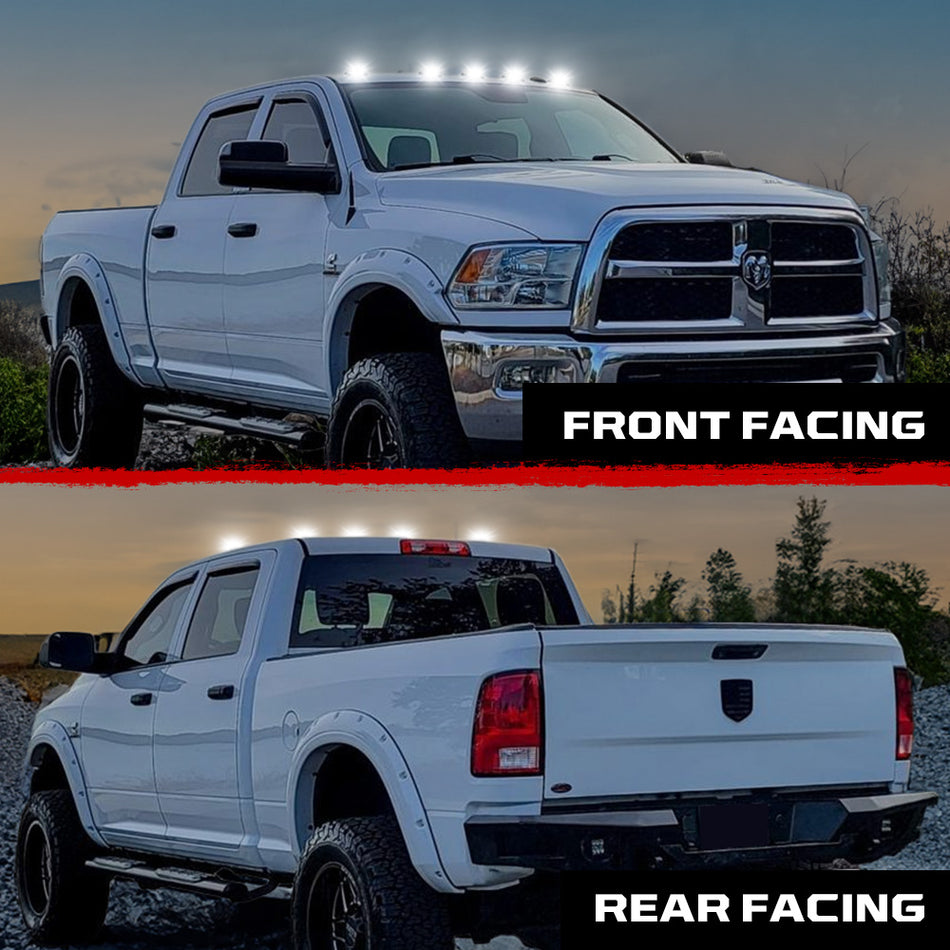 Dodge RAM Heavy-Duty 2500/3500 03-18 5 Piece Cab Roof Light Set 2-Way Front & Rear Facing Ultra High-Power LEDs Multiple Lens & Colors