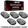 Dodge RAM 03-18 Heavy-Duty 2500/3500 5-Piece Cab Roof Light Kit Strobe LED White & Amber - Multiple Lens - CLEAR